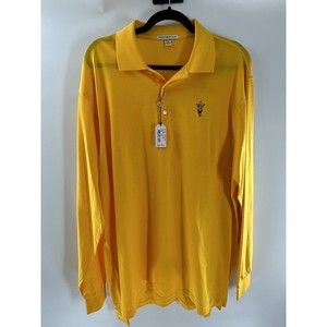 Arizona State Sun Devils ASU Gold Long Sleeve Peter Millar XL Polo NWT